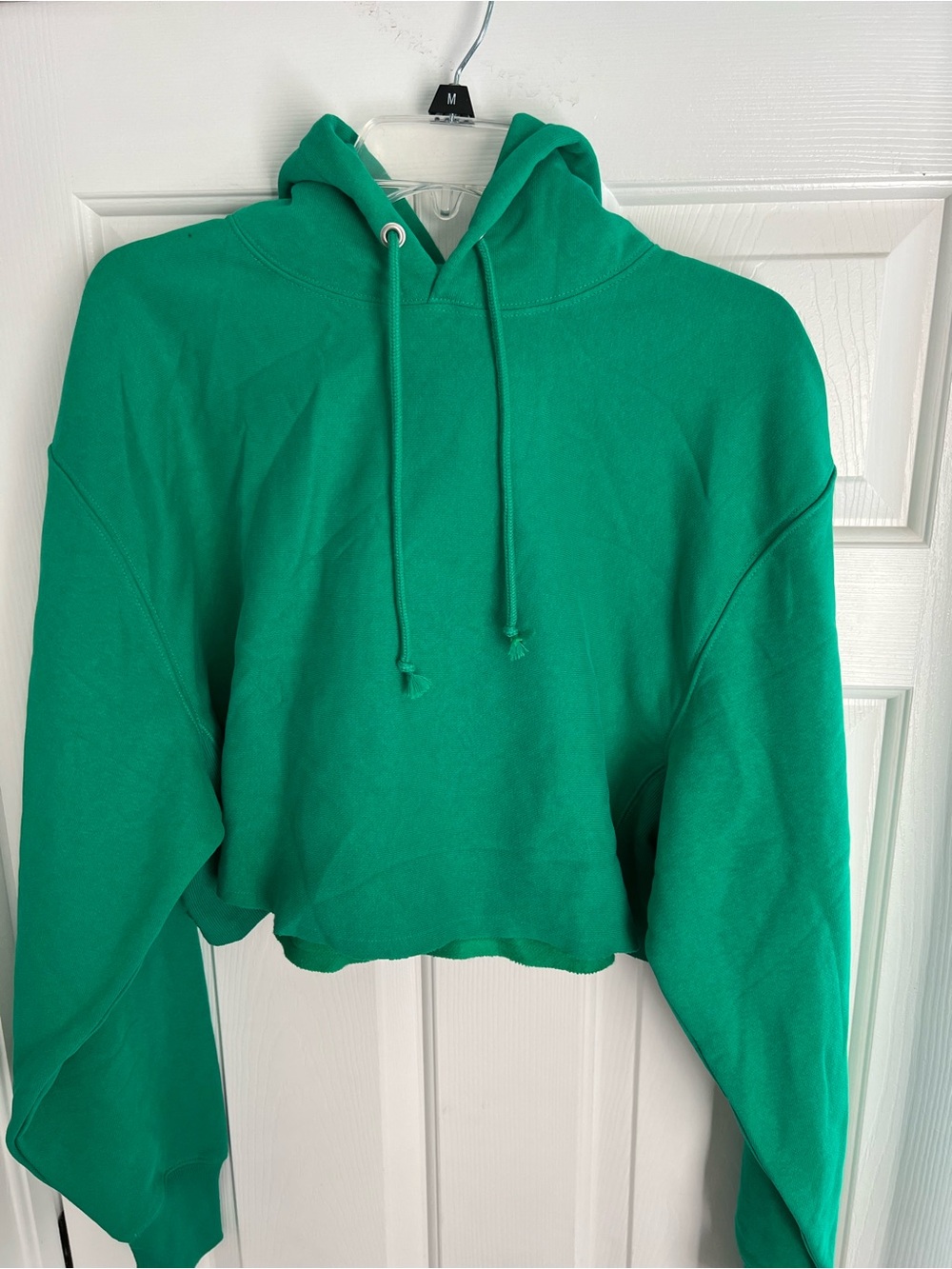 Champion Reverse Weave Cropped Hoodie Green NWT Women’s Large
